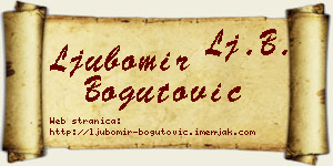 Ljubomir Bogutović vizit kartica